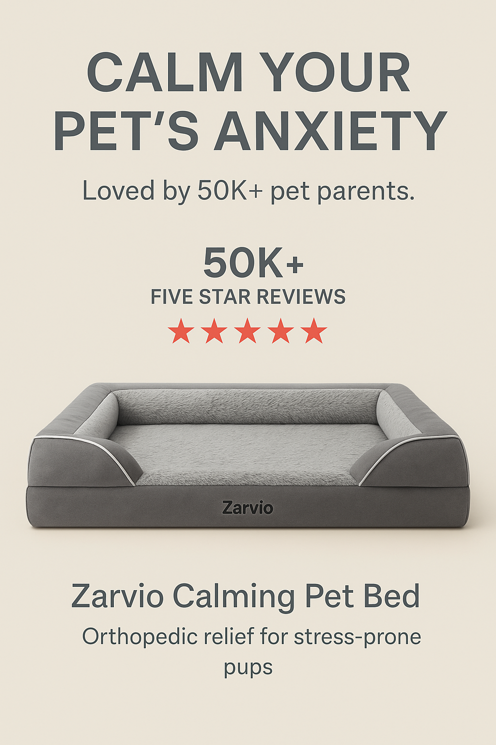 Leisure Dog Orthopedic Bed, Cute Calming Bed